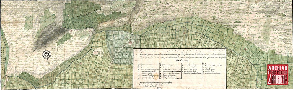 Acequia de Santa Bárbara AHPZ. Mapas y planos Nº35