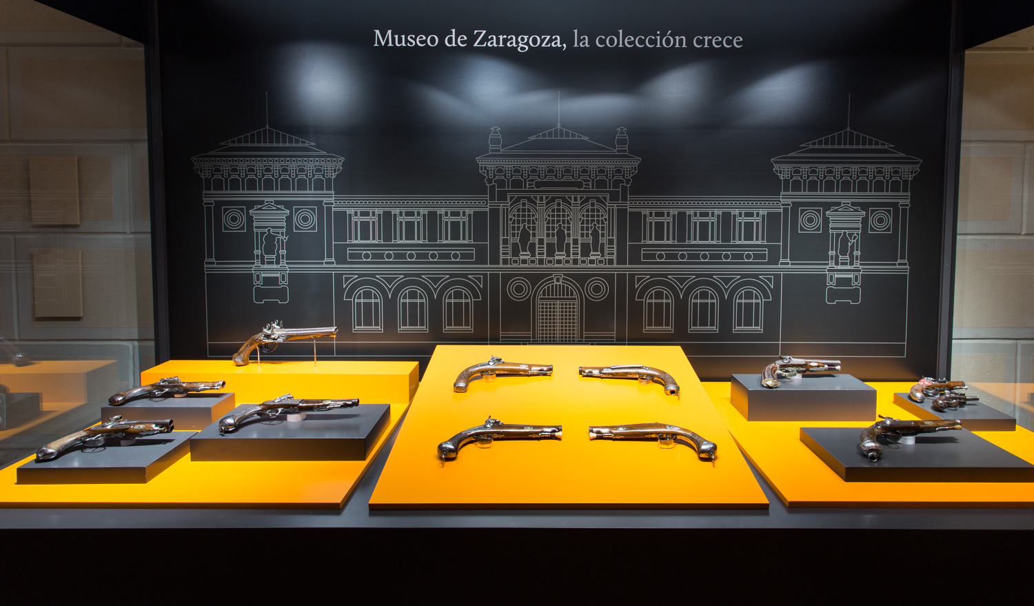 Las pistolas proceden de la industria armera guipuzcoana. Foto: José Garrido- Museo de Zaragoza
