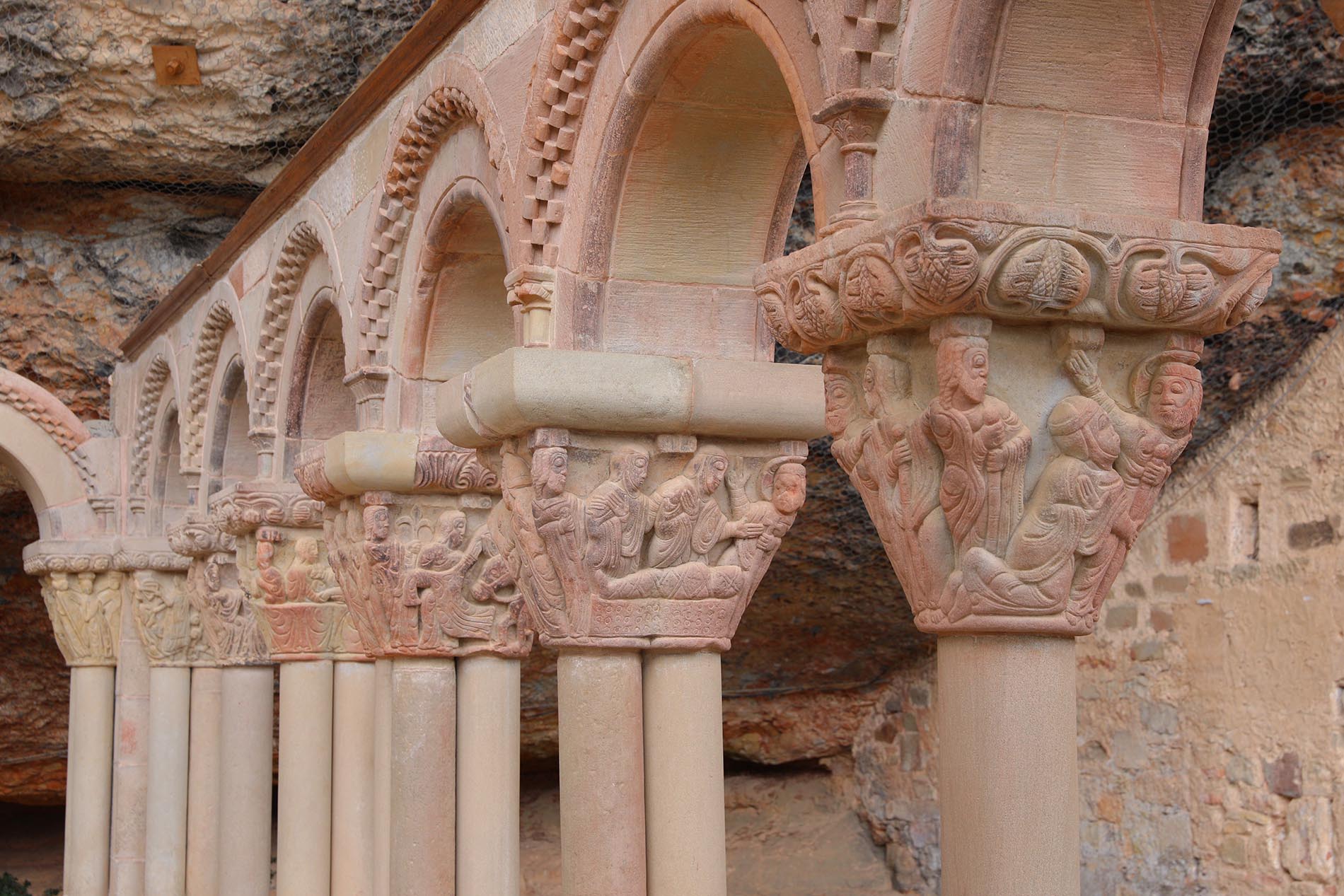 Capiteles del claustro de San Juan de la Peña. Foto: Gobierno de Aragón, Luis Correas