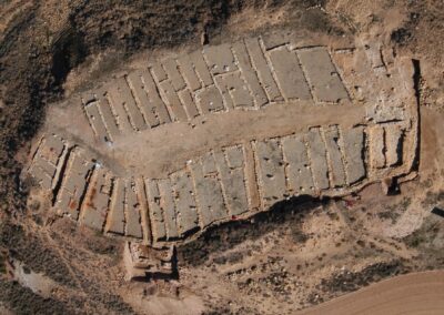 Vista aérea de El Taratrato, Alcañiz. Foto: Consorcio Patrimonio Ibérico de Aragón