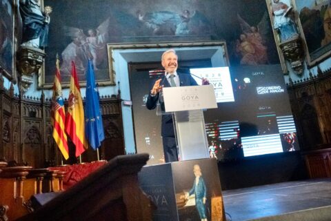 El presidente Azcón, en la Cartuja de Aula Dei. Foto: Fabián Simón